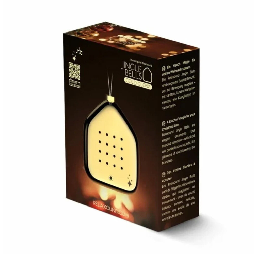 Zwitscherbox - Kerstbal Jingle Bells Goud met Kerstgeluiden en Bewegingssensor 6x7cm Zwitscherbox - Kerstbal Jingle Bells Goud met Kerstgeluiden en Bewegingssensor 6x7cm