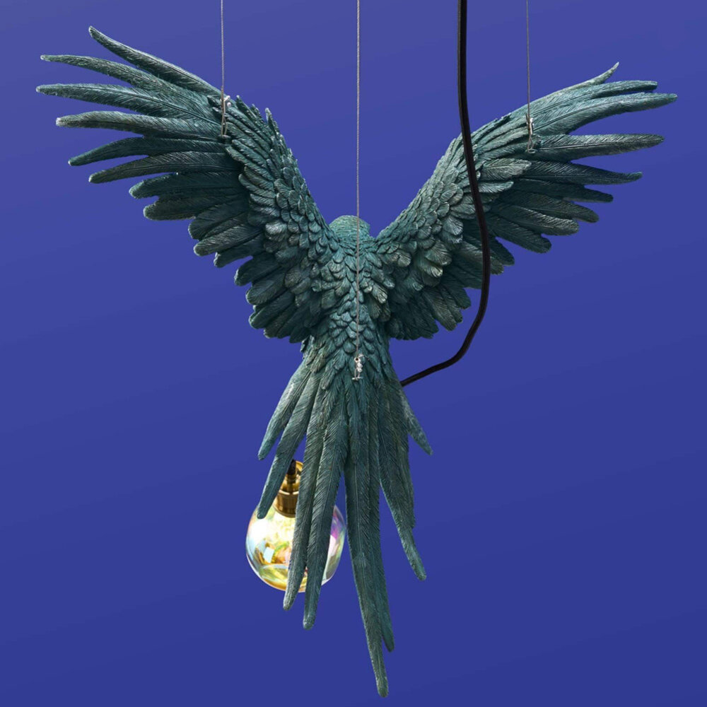 Melting Pot - Hanglamp Papegaai Percy Groen – Tropische Dierenlamp 50x57x25cm Melting Pot - Hanglamp Papegaai Percy Groen – Tropische Dierenlamp 50x57x25cm