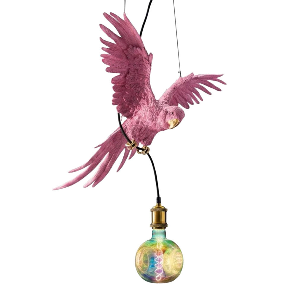 Melting Pot - Hanglamp Papegaai Percy Roze– Dierenlamp 50x57x25cm