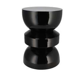 Melting Pot - Bijzettafel Sephora Rond Zwart Metaal 32x45cm Melting Pot - Bijzettafel Sephora Rond Zwart Metaal 32x45cm