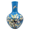 Melting Pot - Chinese Vaas Vogels & Bloesem Blauw Porselein met Goud 31x45cm Melting Pot - Chinese Vaas Vogels & Bloesem Blauw Porselein met Goud 31x45cm
