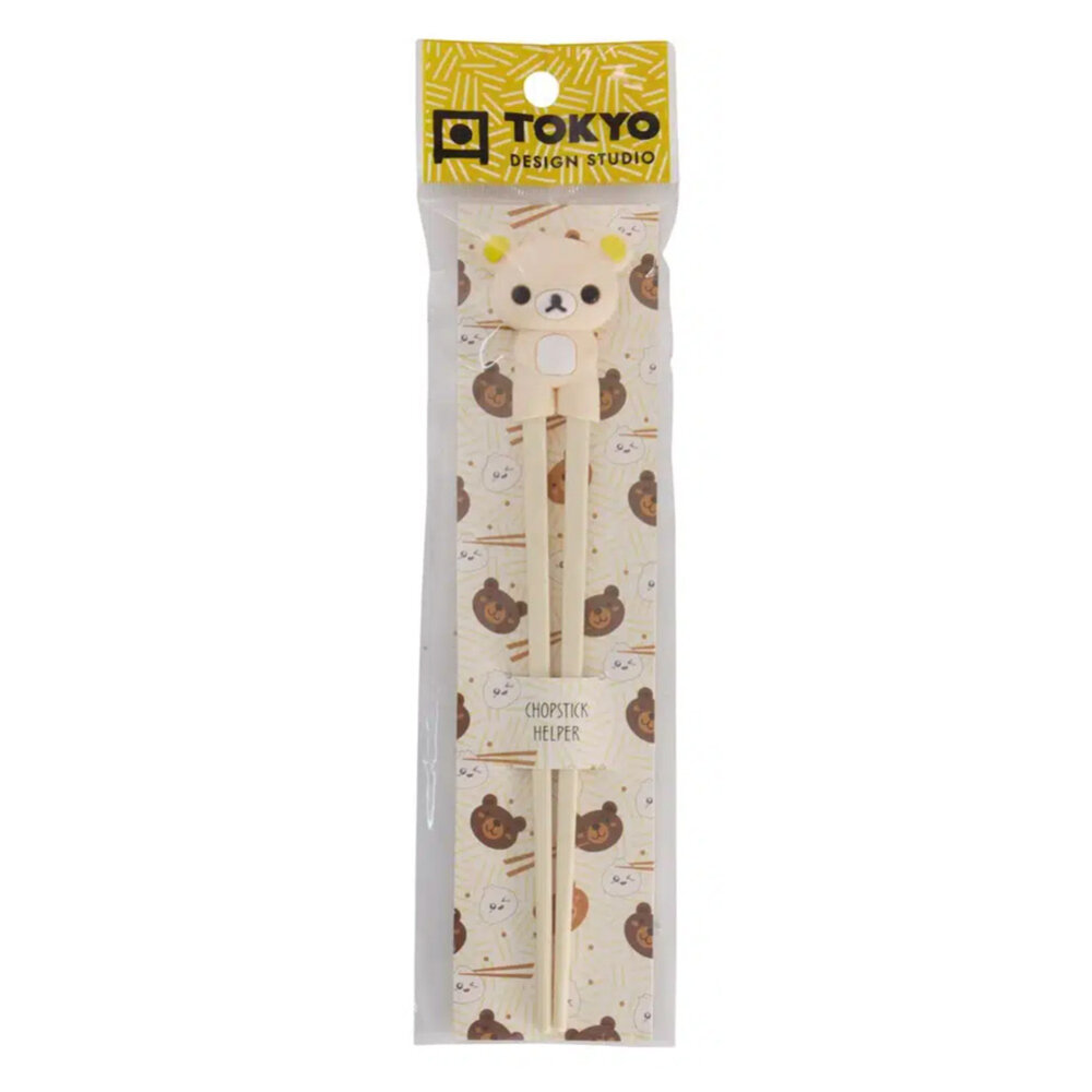Tokyo Design Studio - Kinder Eetstokjes met Beertje Wit 22cm