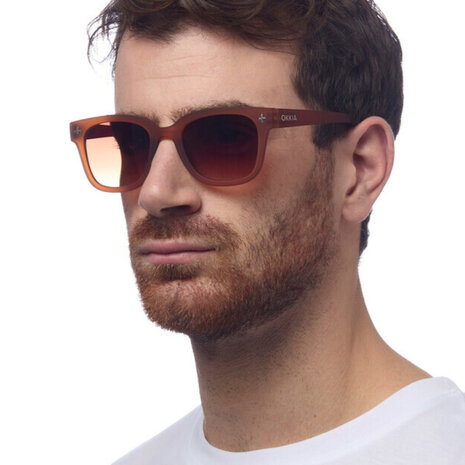 Okkia - Zonnebril GIOVANNI Translucent Bruin met Bruine Glazen OK012-TBR Okkia - Zonnebril GIOVANNI Translucent Bruin met Bruine Glazen OK012-TBR