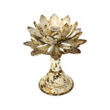 Melting Pot - Kandelaar Artisjok Creme Vintage Metaal 15x17cm