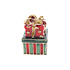 Sieradendoosje Kerstcadeau Rood Groen Goud Metaal 3x5cm Sieradendoosje Kerstcadeau Rood Groen Goud Metaal 3x5cm