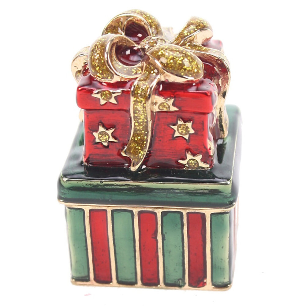 Melting Pot - Sieradendoosje Kerstcadeau Rood Groen met Goud Metaal 3x5cm Melting Pot - Sieradendoosje Kerstcadeau Rood Groen met Goud Metaal 3x5cm