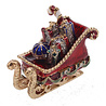 Melting Pot - Sieradendoosje Kerst Arrenslee met Cadeautjes Rood Goud Metaal 5x3x5cm Melting Pot - Sieradendoosje Kerst Arrenslee met Cadeautjes Rood Goud Metaal 5x3x5cm