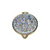 Sieradendoosje met Spiegel Blauw Goud Metaal 5x2cm Sieradendoosje met Spiegel Blauw Goud Metaal 5x2cm
