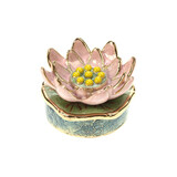 Melting Pot - Sieradendoosje Lotusbloem Multicolor Metaal 5x4cm Melting Pot - Sieradendoosje Lotusbloem Multicolor Metaal 5x4cm