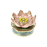 Melting Pot - Sieradendoosje Lotusbloem Roze Groen Multicolor Metaal 5x4cm Melting Pot - Sieradendoosje Lotusbloem Roze Groen Multicolor Metaal 5x4cm