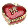 Melting Pot - Hartvormig Sieradendoosje Rood Goud Emaille Metaal met Strass 5x4cm Melting Pot - Hartvormig Sieradendoosje Rood Goud Emaille Metaal met Strass 5x4cm