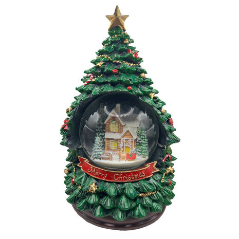 Colmore - Kerstboompje Muziekdoos en Sneeuwbol met Gekleurd Licht Groen Multicolor 15x25cm Colmore - Kerstboompje Muziekdoos en Sneeuwbol met Gekleurd Licht Groen Multicolor 15x25cm