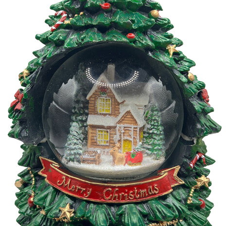 Colmore - Kerstboompje Muziekdoos en Sneeuwbol met Gekleurd Licht Groen Multicolor 15x25cm Colmore - Kerstboompje Muziekdoos en Sneeuwbol met Gekleurd Licht Groen Multicolor 15x25cm