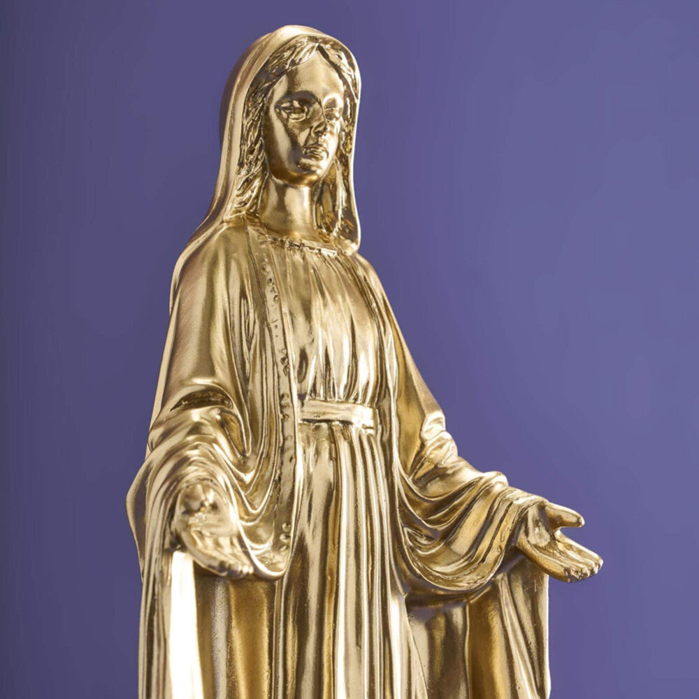 Werns - Beeld Maria Madonna Goud Polyresin 12x34cm Werns - Beeld Maria Madonna Goud Polyresin 12x34cm