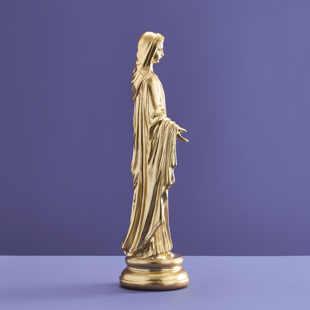 Werns - Beeld Maria Madonna Goud Polyresin 12x34cm Werns - Beeld Maria Madonna Goud Polyresin 12x34cm