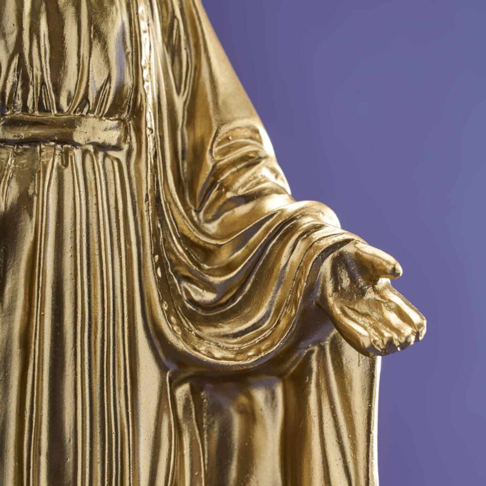 Werns - Beeld Maria Madonna Goud Polyresin 12x34cm Werns - Beeld Maria Madonna Goud Polyresin 12x34cm