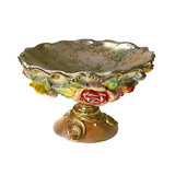 Werns - Schaal Flora met Bloemen Multicolor Goud 26x16cm Werns - Schaal Flora met Bloemen Multicolor Goud 26x16cm