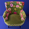 Melting Pot - Fauteuil Bloemen Groen Multicolor https://www.meltingpotamsterdam.nl/fauteuil-jungle-love-panter.html