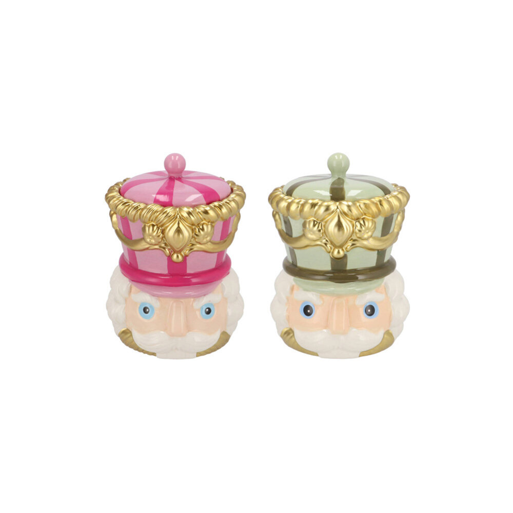 Melting Pot - Pot met Deksel Notenkraker Candy Keramiek 12x15cm - 2 Kleuren