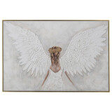 Melting Pot - Schilderij Engel Wit Goud Acryl op Canvas 122x82cm ingelijst Melting Pot - Schilderij Engel Wit Goud Acryl op Canvas 122x82cm ingelijst