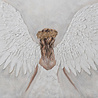 Melting Pot - Schilderij Engel met Vleugels Wit Goud Acryl op Canvas 122x82cm in Gouden Lijst Melting Pot - Schilderij Engel met Vleugels Wit Goud Acryl op Canvas 122x82cm in Gouden Lijst