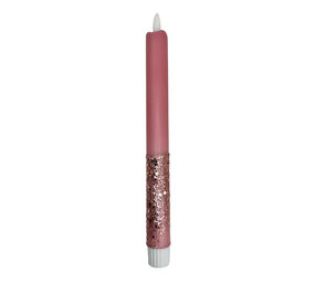 Melting Pot - LED-Kaars Candy Oud Roze Grote Glitters 25cm met Timer Melting Pot - LED-Kaars Candy Oud Roze Grote Glitters 25cm met Timer