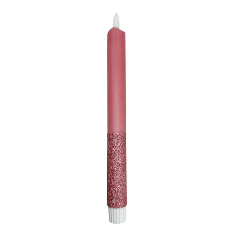 Melting Pot - LED-Kaars Candy Oud Roze Fijne Glitters 25cm met Timer Melting Pot - LED-Kaars Candy Oud Roze Fijne Glitters 25cm met Timer