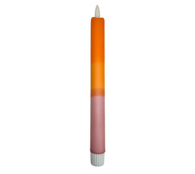 Melting Pot - LED-Kaars Candy Oranje-Oud Roze 25cm met Timer Melting Pot - LED-Kaars Candy Oranje-Oud Roze 25cm met Timer