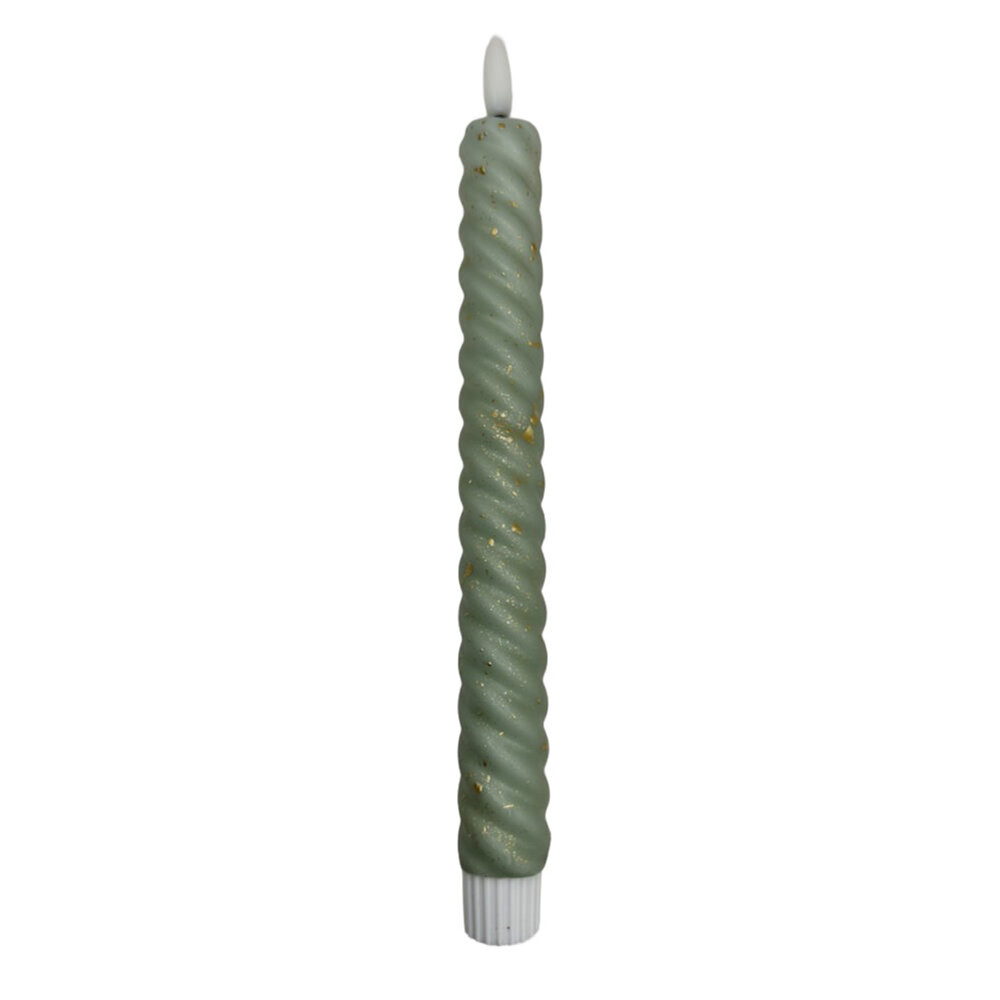 Melting Pot - LED-Kaars Candy Swirl Groen-Goudspetters 25cm met Timer Melting Pot - LED-Kaars Candy Swirl Groen-Goudspetters 25cm met Timer