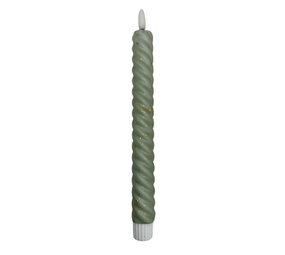 Melting Pot - LED-Kaars Candy Swirl Groen-Goudspetters 25cm met Timer Melting Pot - LED-Kaars Candy Swirl Groen-Goudspetters 25cm met Timer