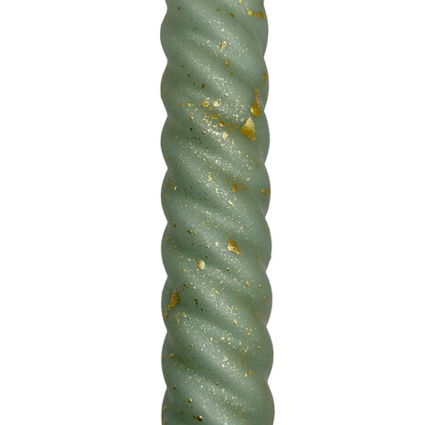 Melting Pot - LED-Kaars Candy Swirl Groen-Goudspetters 25cm met Timer Melting Pot - LED-Kaars Candy Swirl Groen-Goudspetters 25cm met Timer
