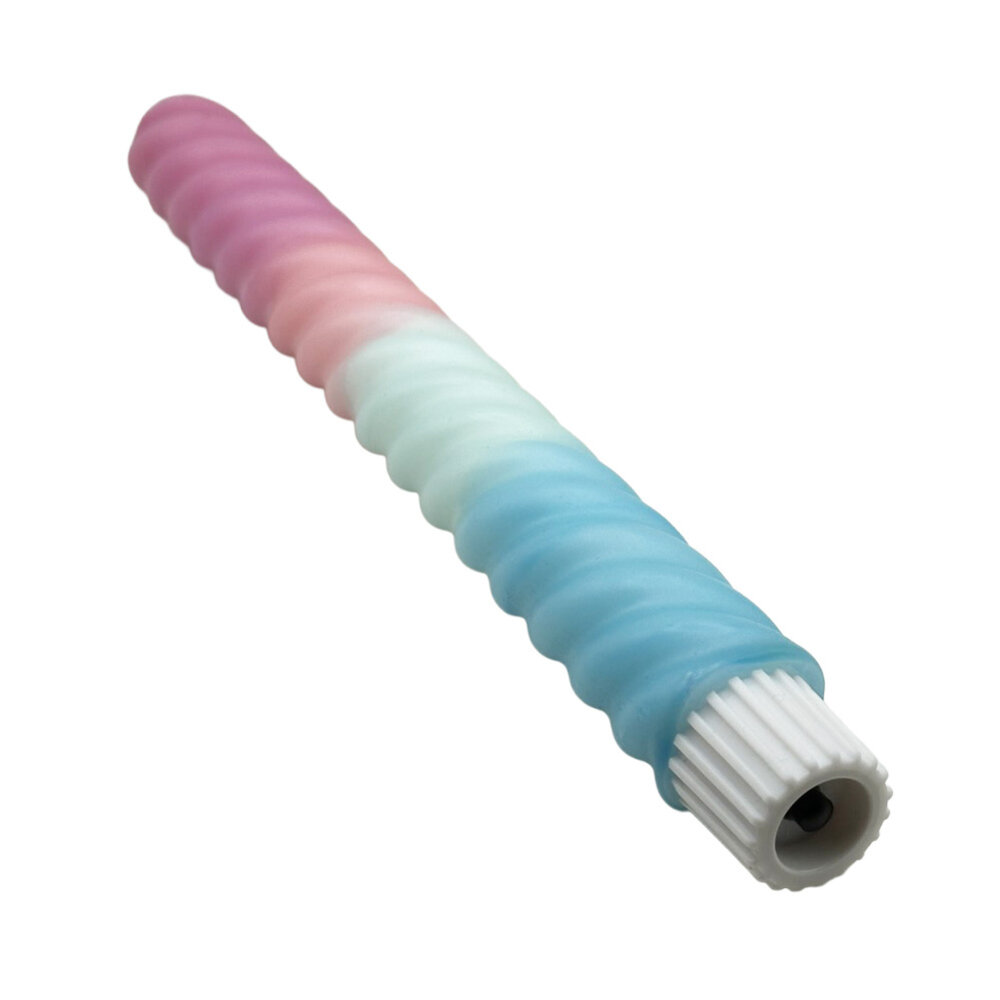 Melting Pot - LED-Kaars Candy Swirl Lila-Turquoise-Blauw 25cm met Timer Melting Pot - LED-Kaars Candy Swirl Lila-Turquoise-Blauw 25cm met Timer