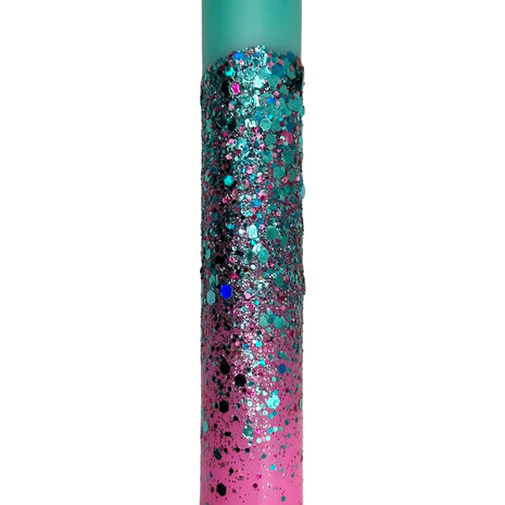 Melting Pot - LED-Kaars Candy Turquoise-Roze Glitters 25cm met Timer Melting Pot - LED-Kaars Candy Turquoise-Roze Glitters 25cm met Timer