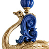 Melting Pot - Kandelaar Struisvogel Franz Josef Blauw Goud Handbeschilderd 20x14x41cm