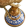Melting Pot - Kandelaar Struisvogel Franz Josef Blauw Goud Handbeschilderd 20x14x41cm