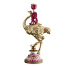 Melting Pot - Kandelaar Struisvogel Franz Josef Magenta Goud Handbeschilderd 20x14x41cm Melting Pot - Kandelaar Struisvogel Franz Josef Magenta Goud Handbeschilderd 20x14x41cm