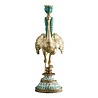 Melting Pot - Kandelaar Struisvogel Franz Josef Turquoise Goud Handbeschilderd 20x14x41cm Melting Pot - Kandelaar Struisvogel Franz Josef Turquoise Goud Handbeschilderd 20x14x41cm