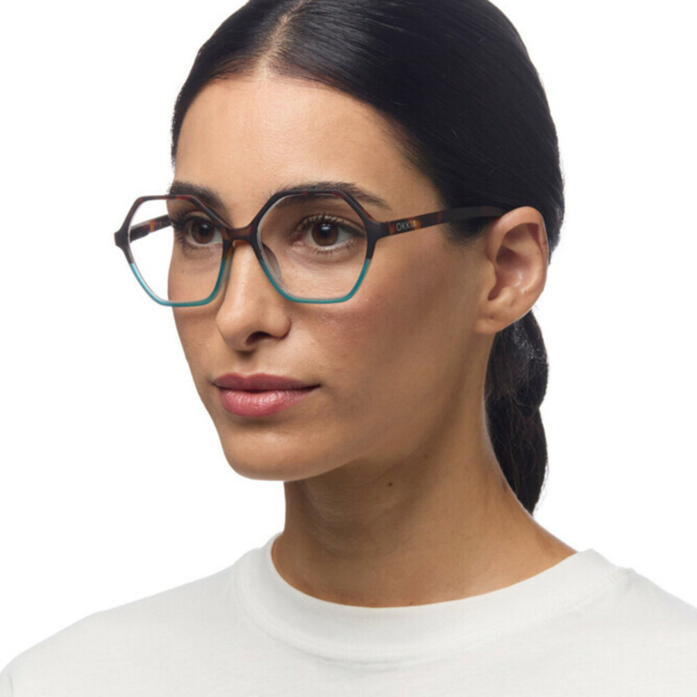Okkia - Leesbril VENEZIA Hexagon Havana Blue OK036HB – +1.00 t/m +3.00 Okkia - Leesbril VENEZIA Hexagon Havana Blue OK036HB – +1.00 t/m +3.00