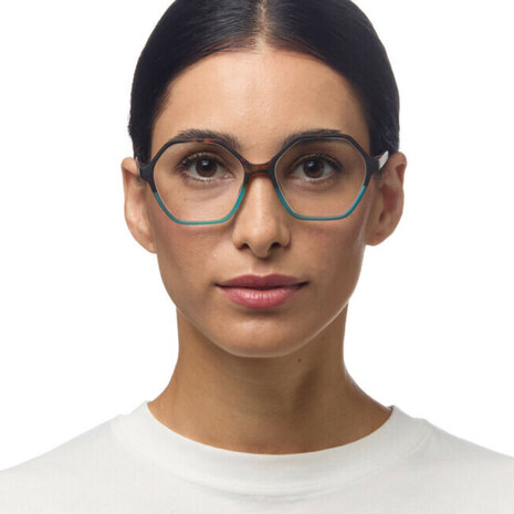 Okkia - Leesbril VENEZIA Hexagon Havana Blue OK036HB – +1.00 t/m +3.00 Okkia - Leesbril VENEZIA Hexagon Havana Blue OK036HB – +1.00 t/m +3.00