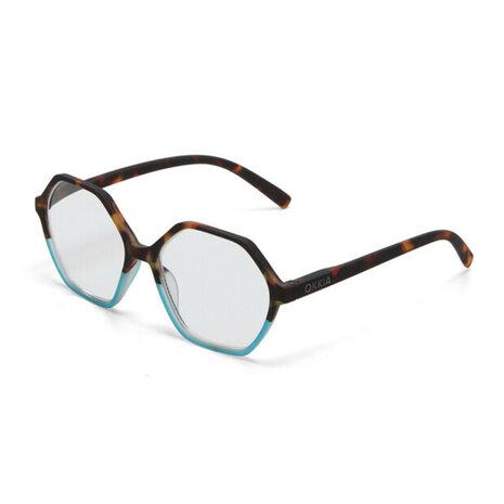 Okkia - Leesbril VENEZIA Hexagon Havana Blue OK036HB – +1.00 t/m +3.00 Okkia - Leesbril VENEZIA Hexagon Havana Blue OK036HB – +1.00 t/m +3.00