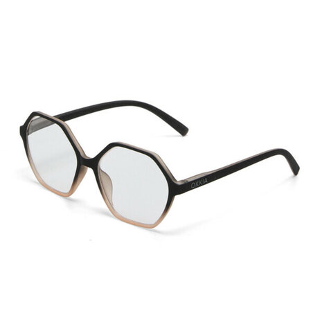 Okkia - Leesbril VENEZIA Hexagon Black Pink Rosé OK036BP – +1.00 t/m +3.00