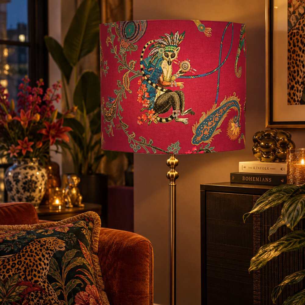 Melting Pot - Lampenkap Etro Fuchsia Multicolor met Gouden Binnenzijde 40x30cm Melting Pot - Lampenkap Etro Fuchsia Multicolor met Gouden Binnenzijde 40x30cm