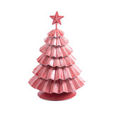 Melting Pot - Kerstboompje Roze Gevouwen Metaal 14x22cm Melting Pot - Kerstboompje Roze Gevouwen Metaal 14x22cm
