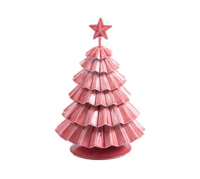 Melting Pot - Kerstboompje Roze Gevouwen Metaal 14x22cm Melting Pot - Kerstboompje Roze Gevouwen Metaal 14x22cm