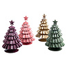 Melting Pot - Decoratief Roze Kerstboompje van Gevouwen Metaal met Ster 14x22cm Melting Pot - Decoratief Roze Kerstboompje van Gevouwen Metaal met Ster 14x22cm