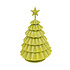 Kerstboompje Lime Gevouwen Metaal 14x22cm Kerstboompje Lime Gevouwen Metaal 14x22cm
