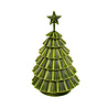 Melting Pot - Decoratief Groen Kerstboompje van Gevouwen Metaal met Ster 14x22cm Melting Pot - Decoratief Groen Kerstboompje van Gevouwen Metaal met Ster 14x22cm