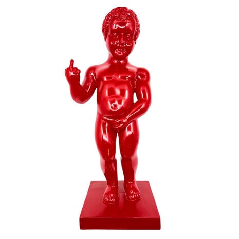 Melting Pot - Manneken Pis F*ck You Beeld Rood XL Polystone 25x60cm Melting Pot - Manneken Pis F*ck You Beeld Rood XL Polystone 25x60cm