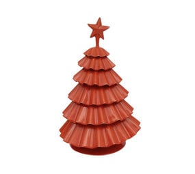 Melting Pot - Kerstboompje Oranje Gevouwen Metaal 14x22cm Melting Pot - Kerstboompje Oranje Gevouwen Metaal 14x22cm