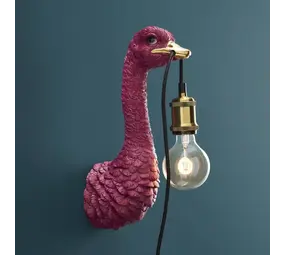 Werns - Wand Lamp Struisvogel Kuiken Roze 15x35cm Werns - Wand Lamp Struisvogel Kuiken Roze 15x35cm